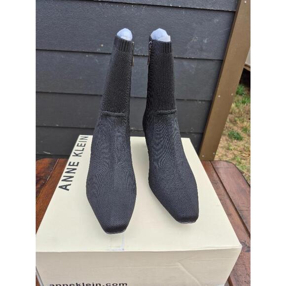 Anne Klein Iga Boots Womens US 9 M Black Faux Suede Kitten Heel Dress Bootie NEW - Picture 6 of 8